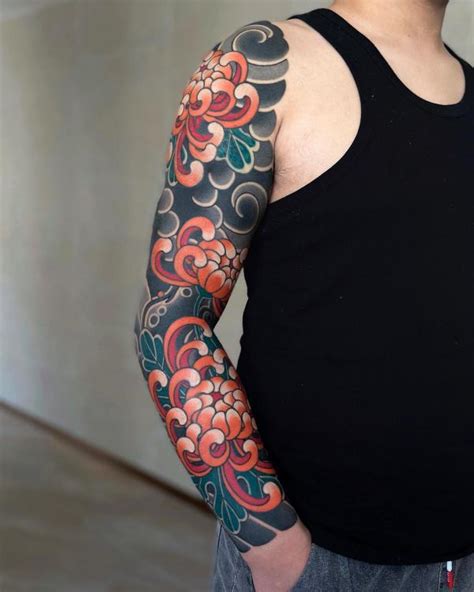 Japanese Mum Tattoo Designs and Meanings