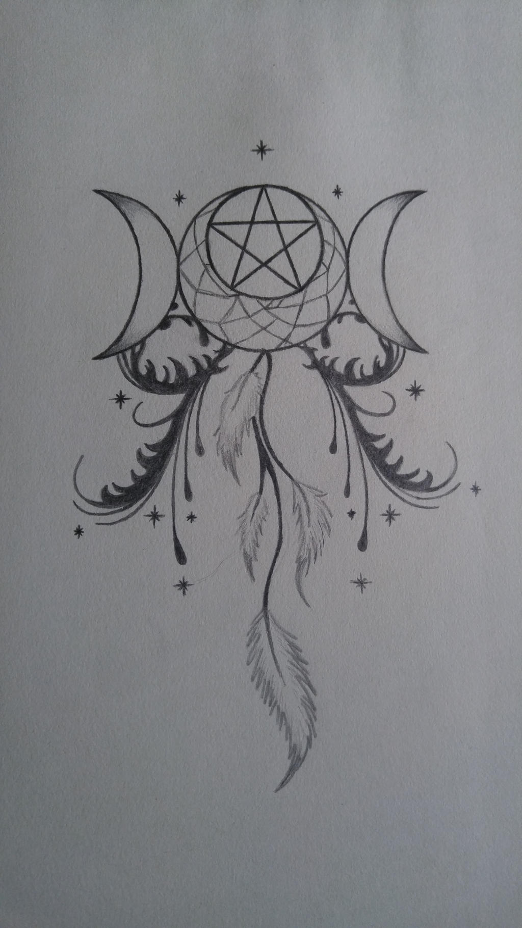 My New Tattoo Dream Catcher An Wiccan Protection Integrated Into