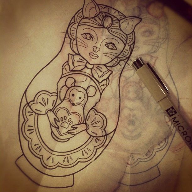 My Russian Doll Tattoo Russian Doll Tattoo Nesting Doll Tattoo Doll