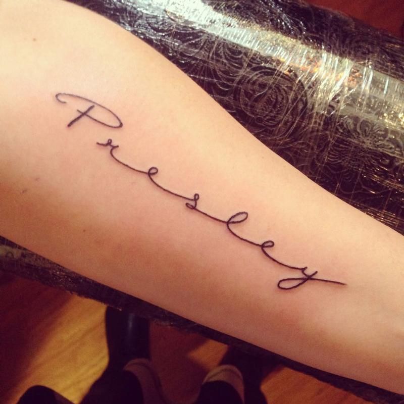 Beautiful Name Cursive Tattoo Designs