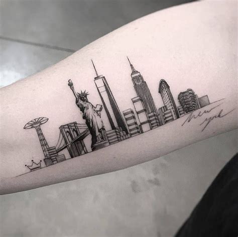 New York City Skyline Tattoo Skyline Tattoo Nyc Tattoo Tattoos