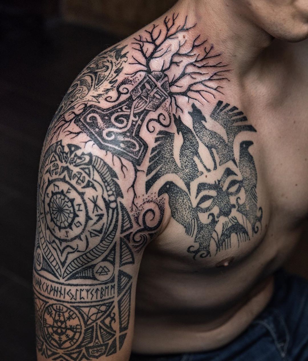 Norse Mythology Sleeve Tattoos