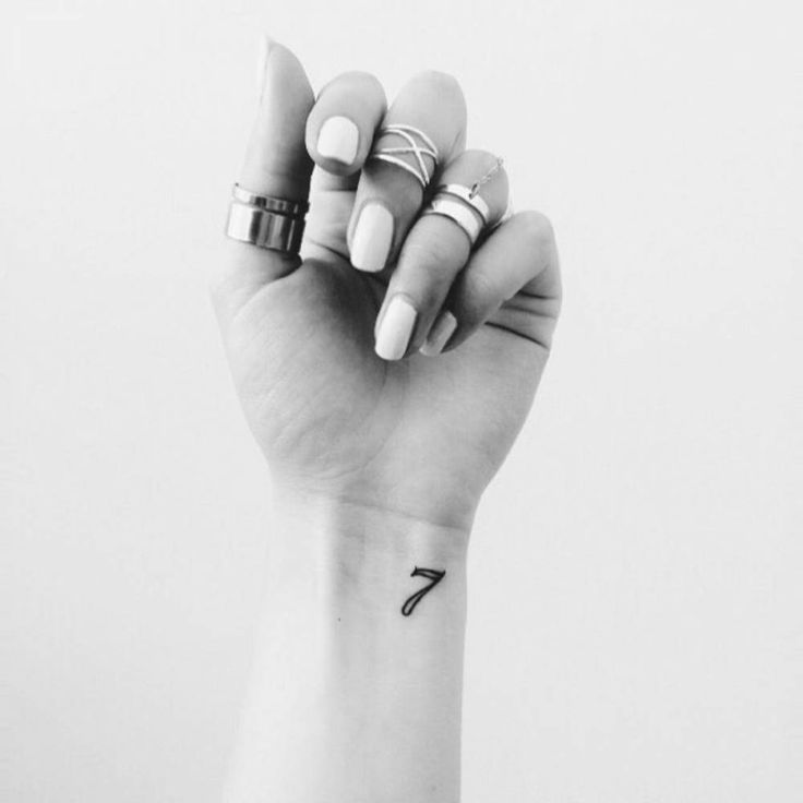 Number Seven Tattoo On Anuka S Wrist