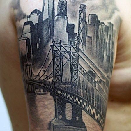 Nyc Skyline Tattoo Sleeve Evelina Partin