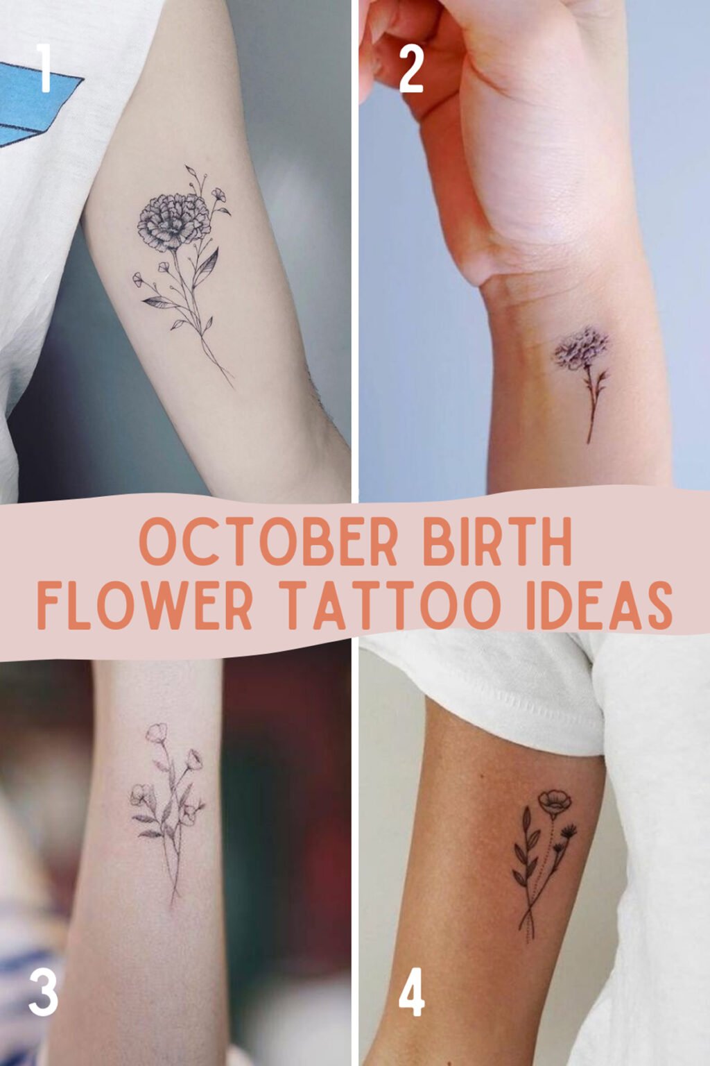 Meaningful October Flower Tattoos Designs and Ideas