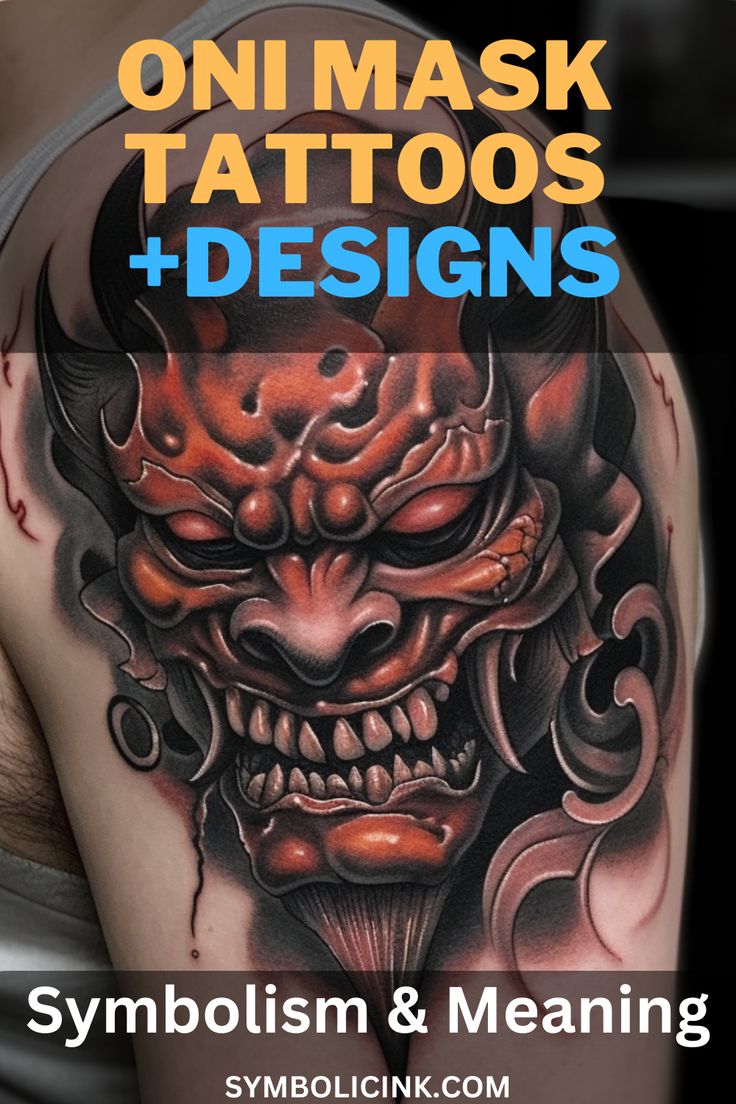 Oni Mask Tattoo Meanings Symbolism Powerful