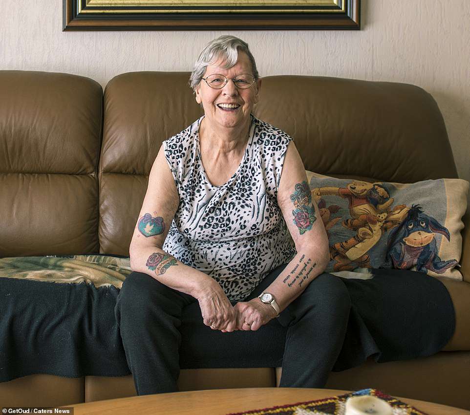 Over 65S Flash Their Tattoos To Show They Amp 39 Re Not Just For Young People Daily Mail Online