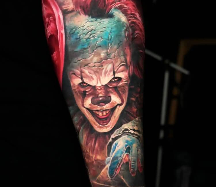 Pennywise By Stefan M Ller Pennywise Tattoo Clown Tattoo Halloween