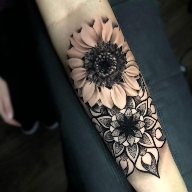 Pin By Sam Craig On Tattoo Sunflower Mandala Tattoo Sunflower