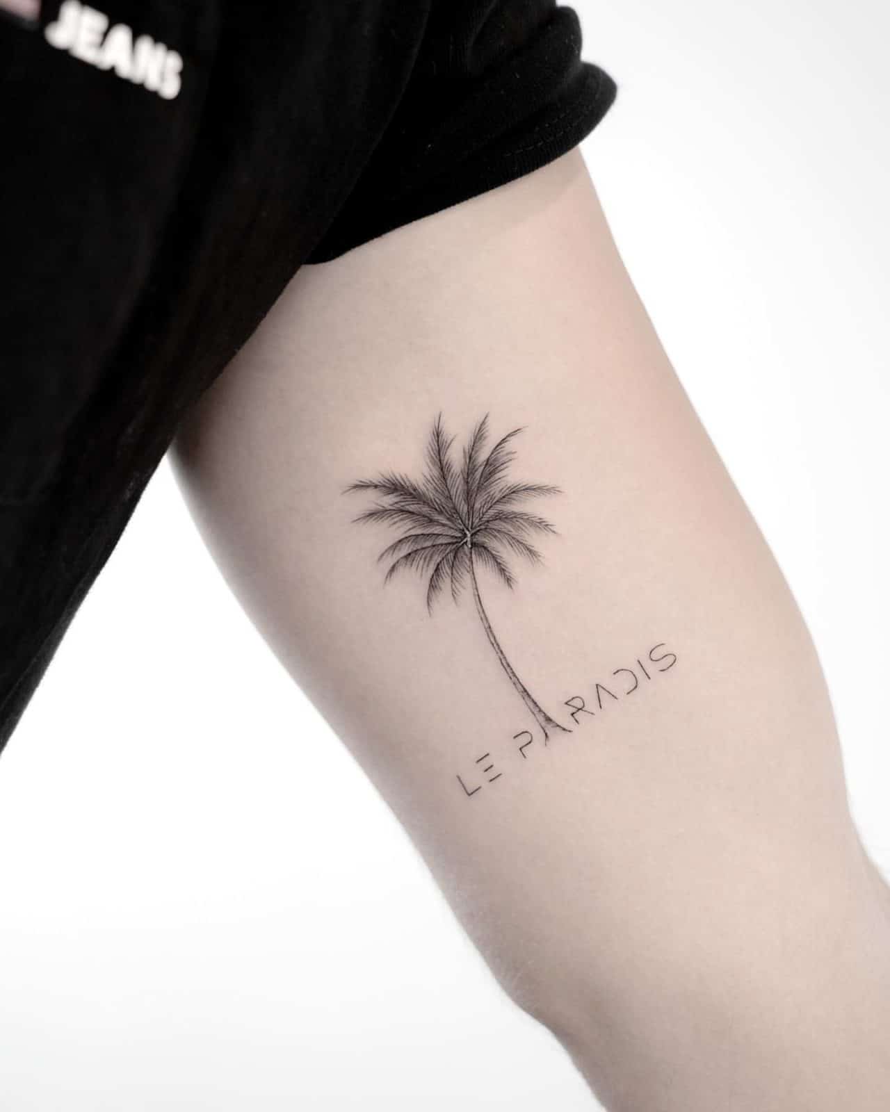 Pin By Tracy Lafave On Tattoo Palm Tree Tattoo Tree Tattoo Finger