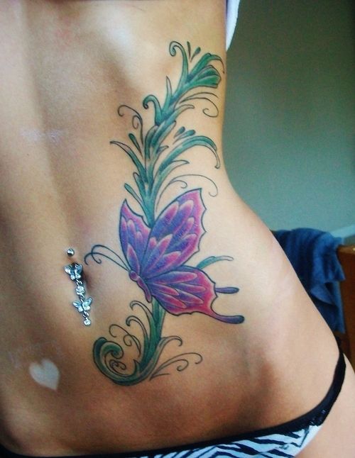 Pin On Butterfly Tattoo Stomach Small