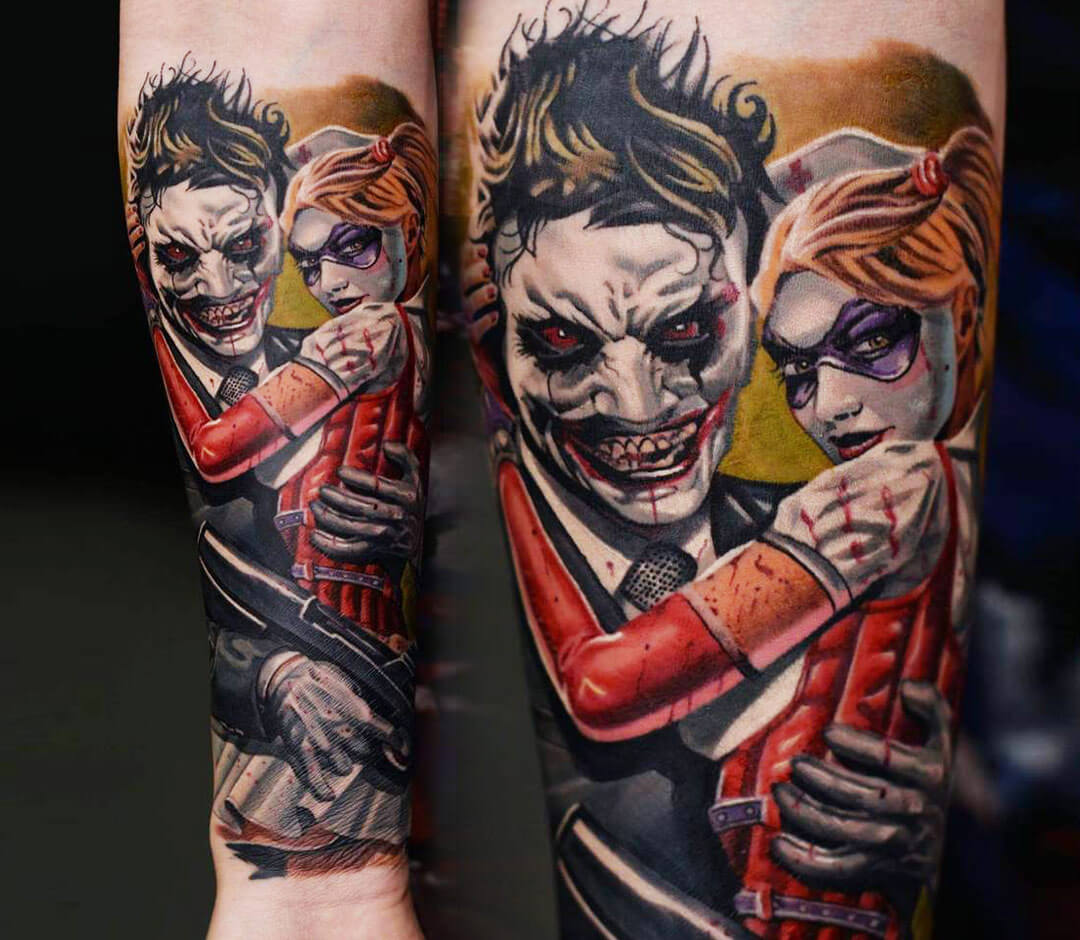 Pin On Harley Quinn And Joker Tattoo