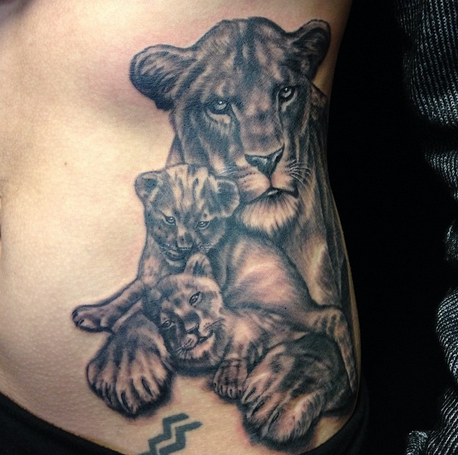 Pin On Lioness Tattoo With Cubs