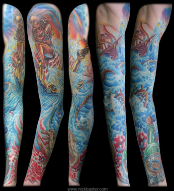 Pin Up Girl Tattoos Sleeve