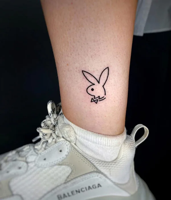 Playboy Bunny Tattoo On The Knee