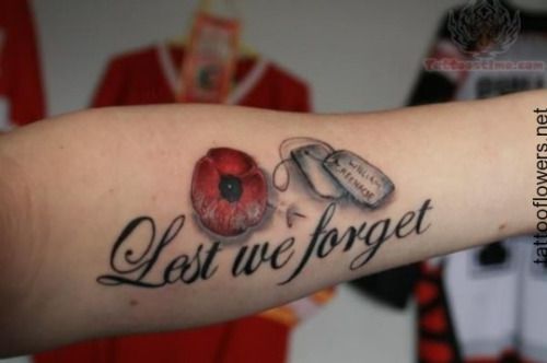 Poppy Lest We Forget Tattoo Getting This On My Foot Next Help For