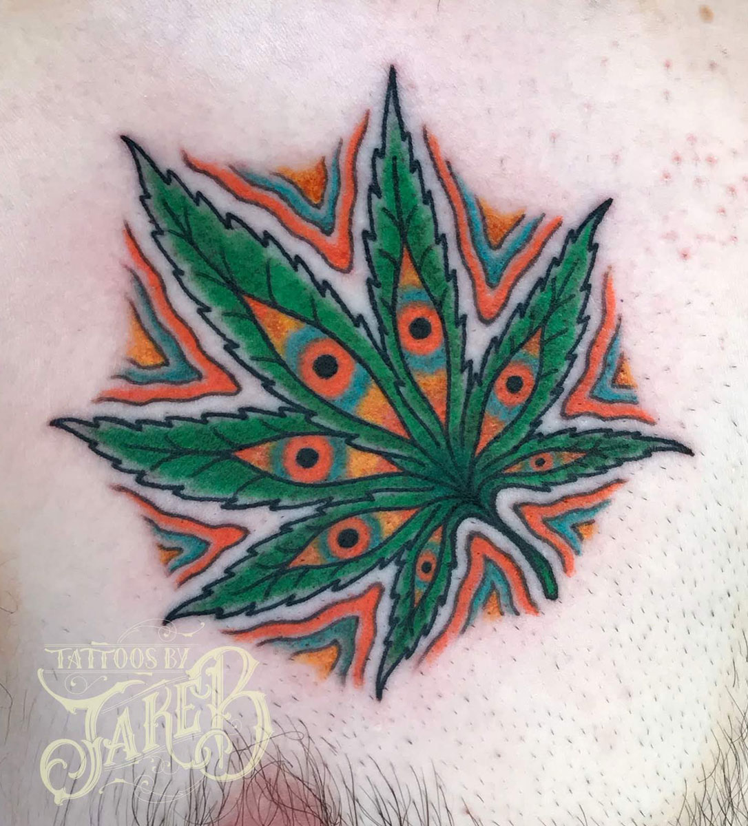 Pot Leaf Tattoo Eyecatchingtattoos Com Little Flower Tattoos Leaf