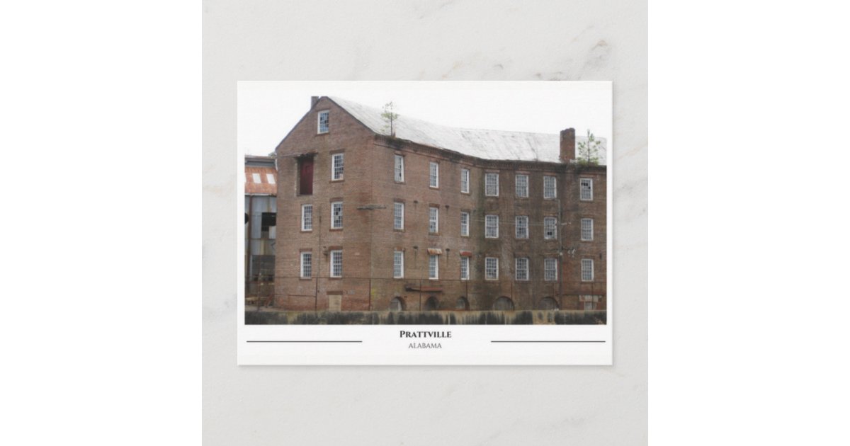 Pratt Gin Factory Prattville Alabama Postcard Zazzle