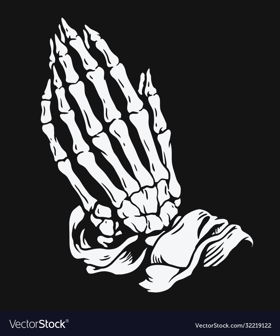 Praying Hands Skeleton Vector Images 61