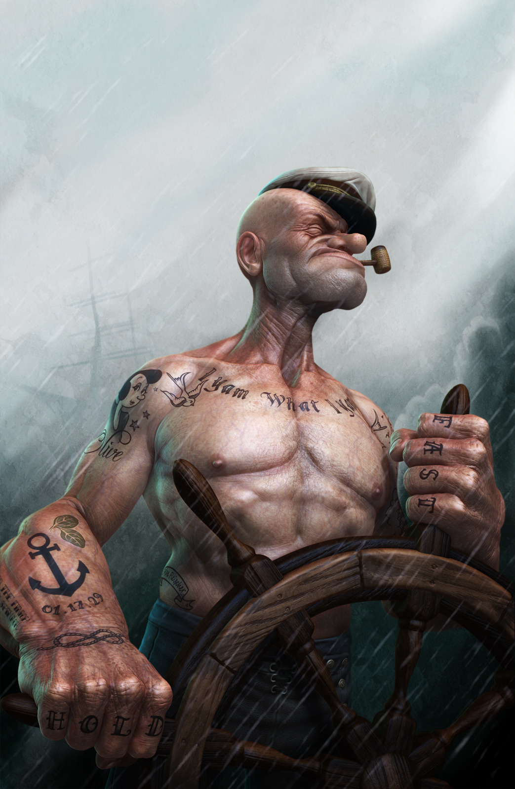 Realistic 3D Popeye By Lee Romao