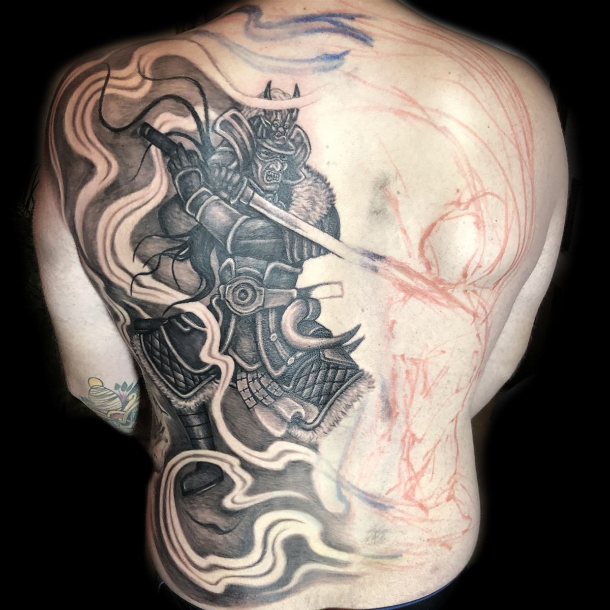 Realistic Samurai Tattoo