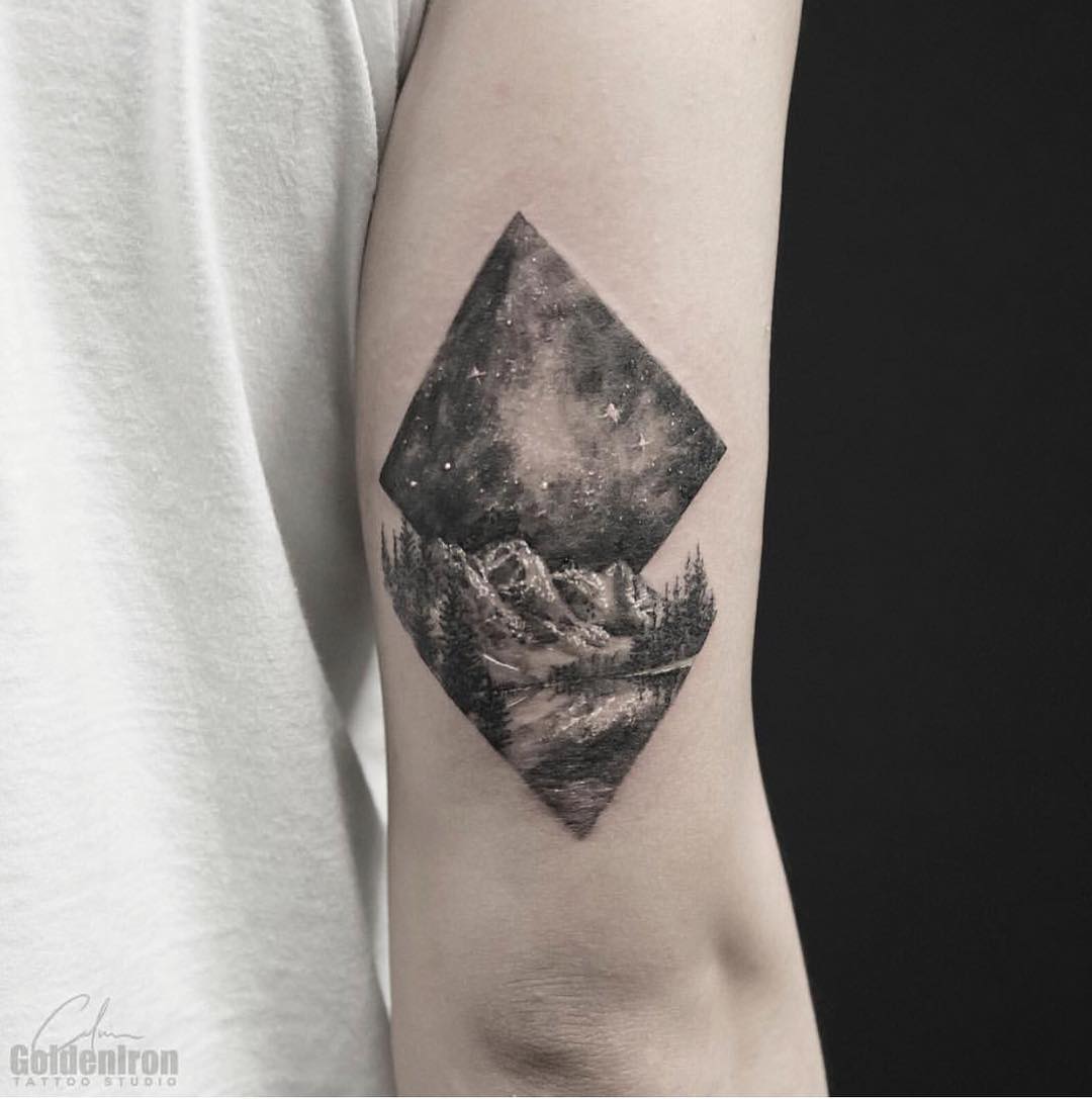 Realistic Sky Tattoo