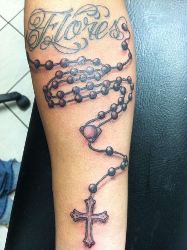 Rosary Tattoo Arm