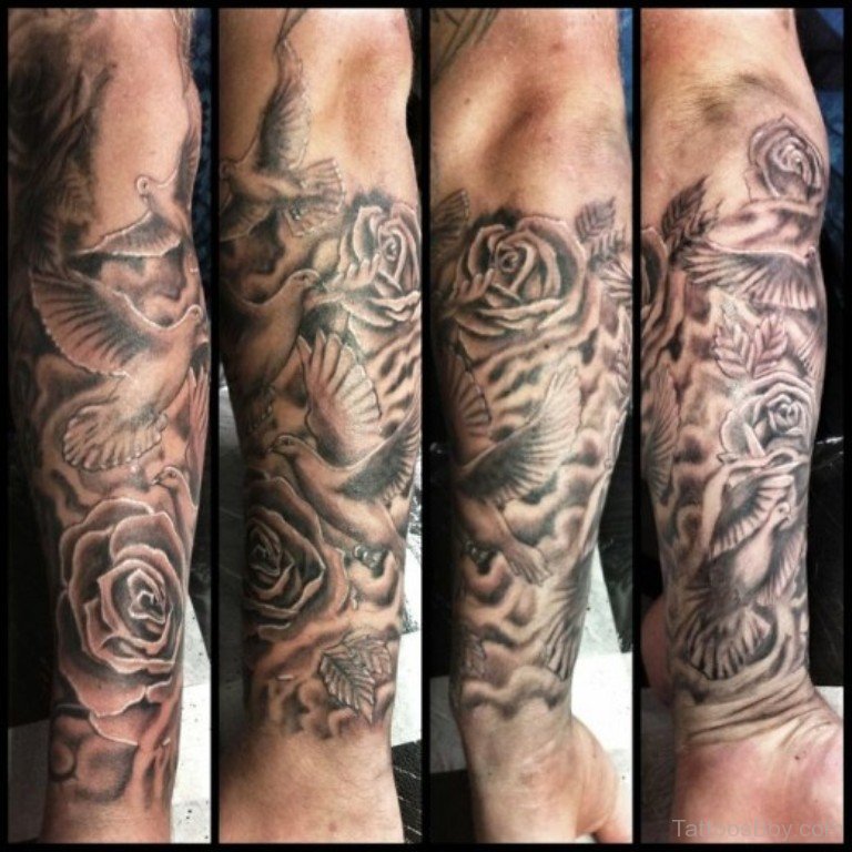 Rose And Dove Tattoo Tattoos Designs