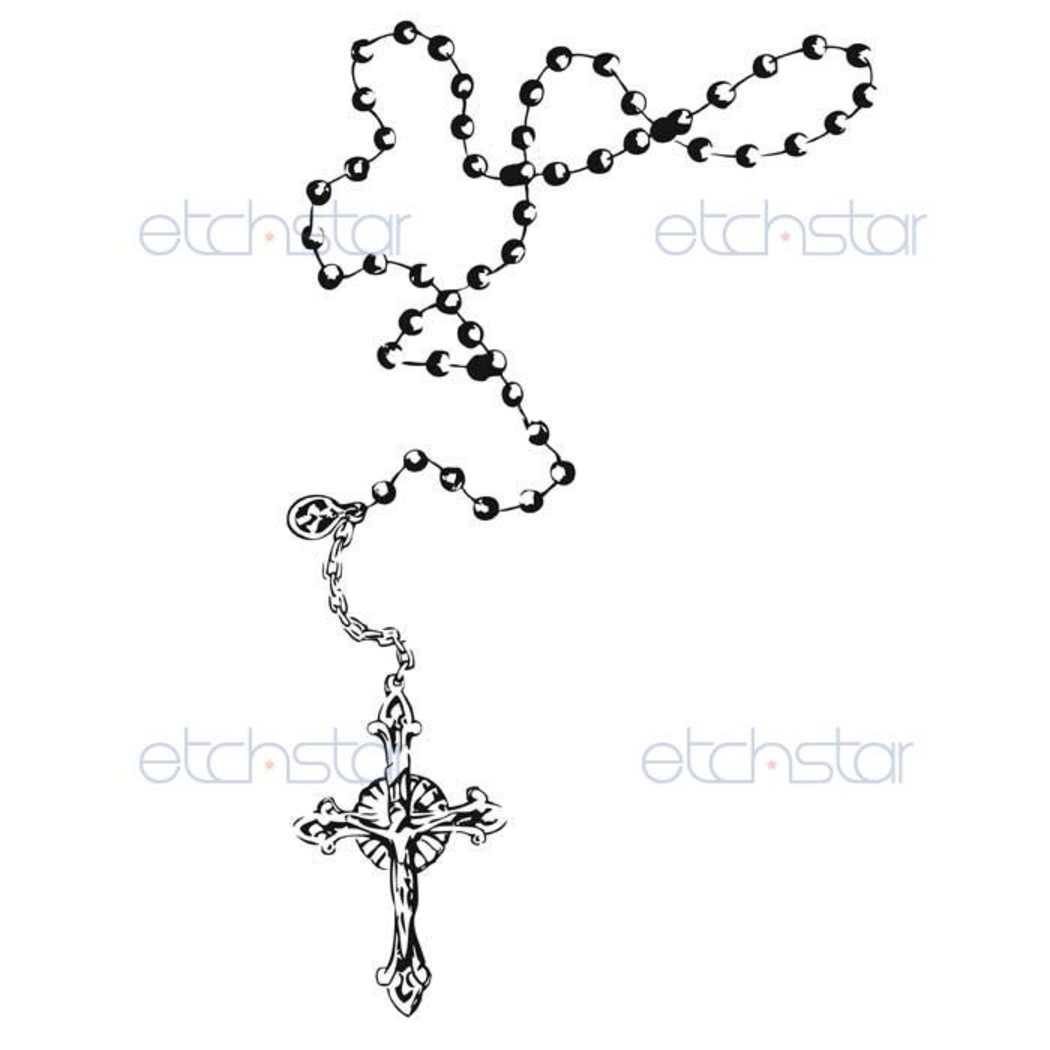 Rose Rosary And Cross Tattoo Design New Tats Pinterest Cross