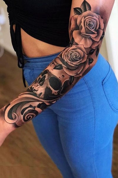 Rose Thorns Tattoo Sleeve