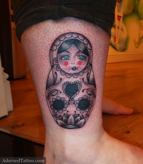 Russian Doll Tattoo By Riccardo Cassese Doll Tattoo Russian Doll