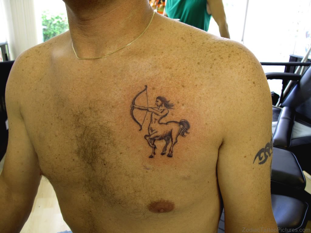 Sagittarius Tattoo Ink Tat Chest Zodiac Asseenincolumbus 614