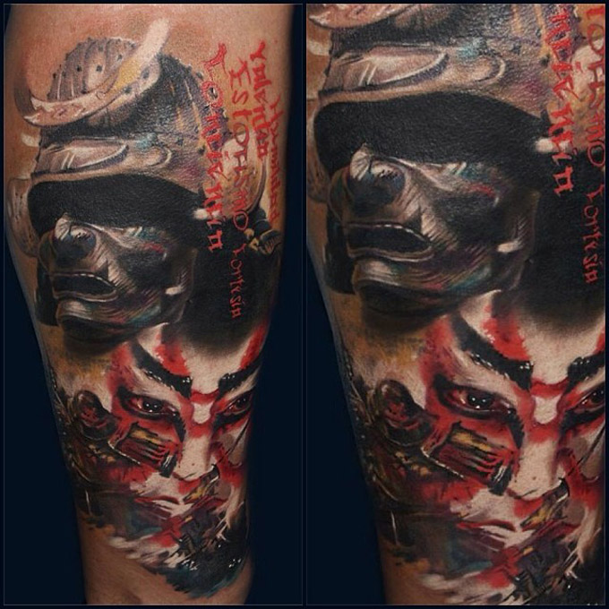 Samurai Forearm Piece Best Tattoo Design Ideas