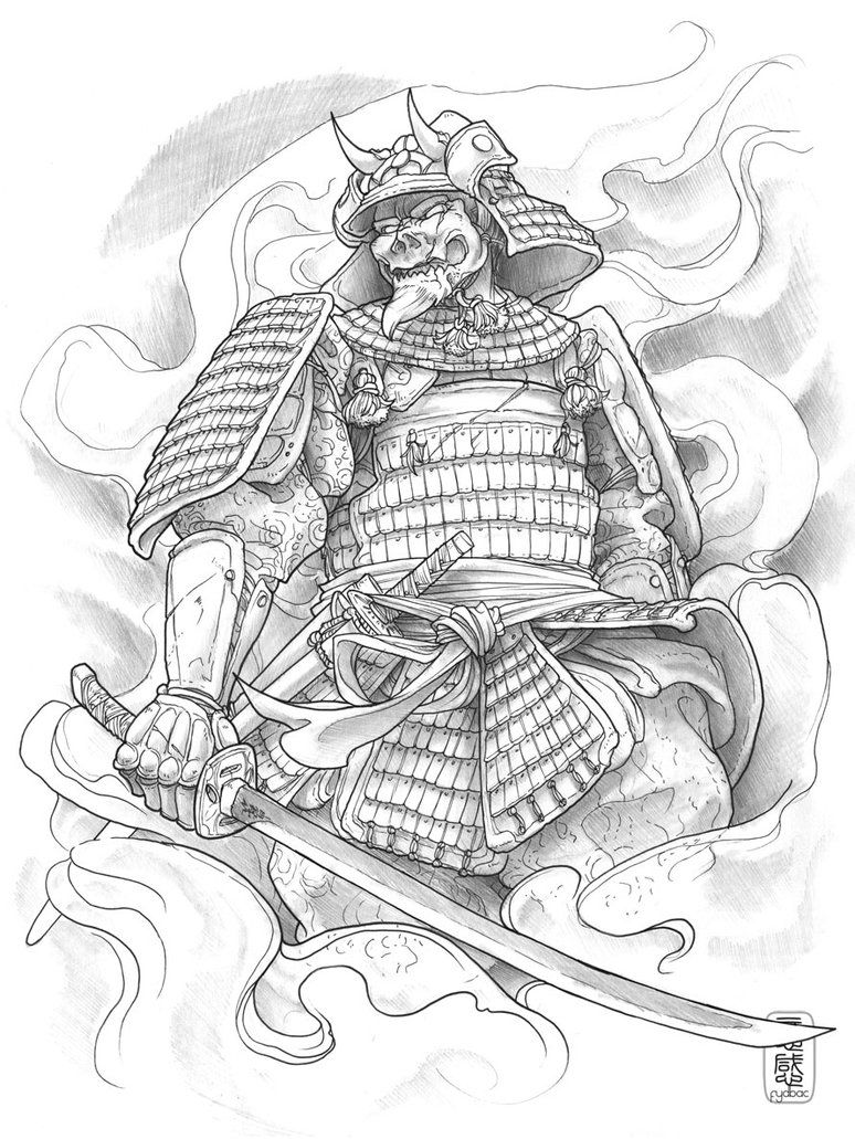 Samurai Tattoo Sketch At Paintingvalley Com Explore Collection Of