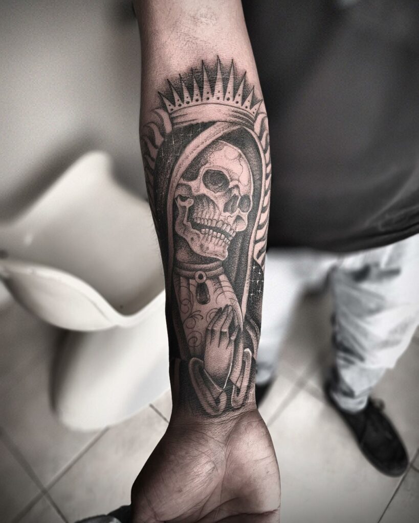 Santa Muerte Tattoos Muerte Tattoo Holy Death Tattoo Santa Muerte Tattoo