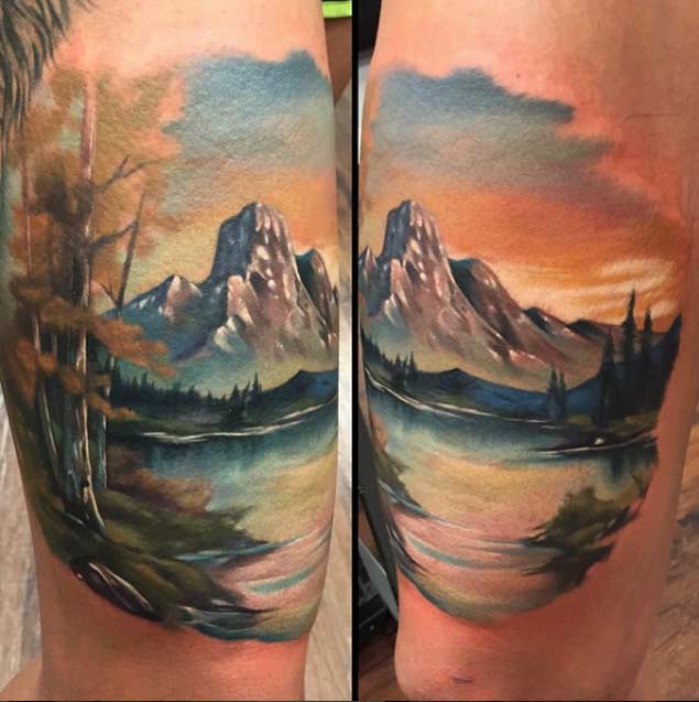 Scenic Tattoo Scenic Tattoo Black Ink Tattoos Tattoos