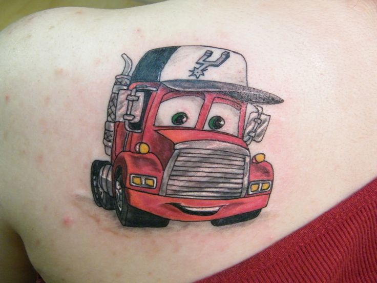 Semi Truck Tattoo On His Forearm Truck Tattoo Semi Trucks Tattoos