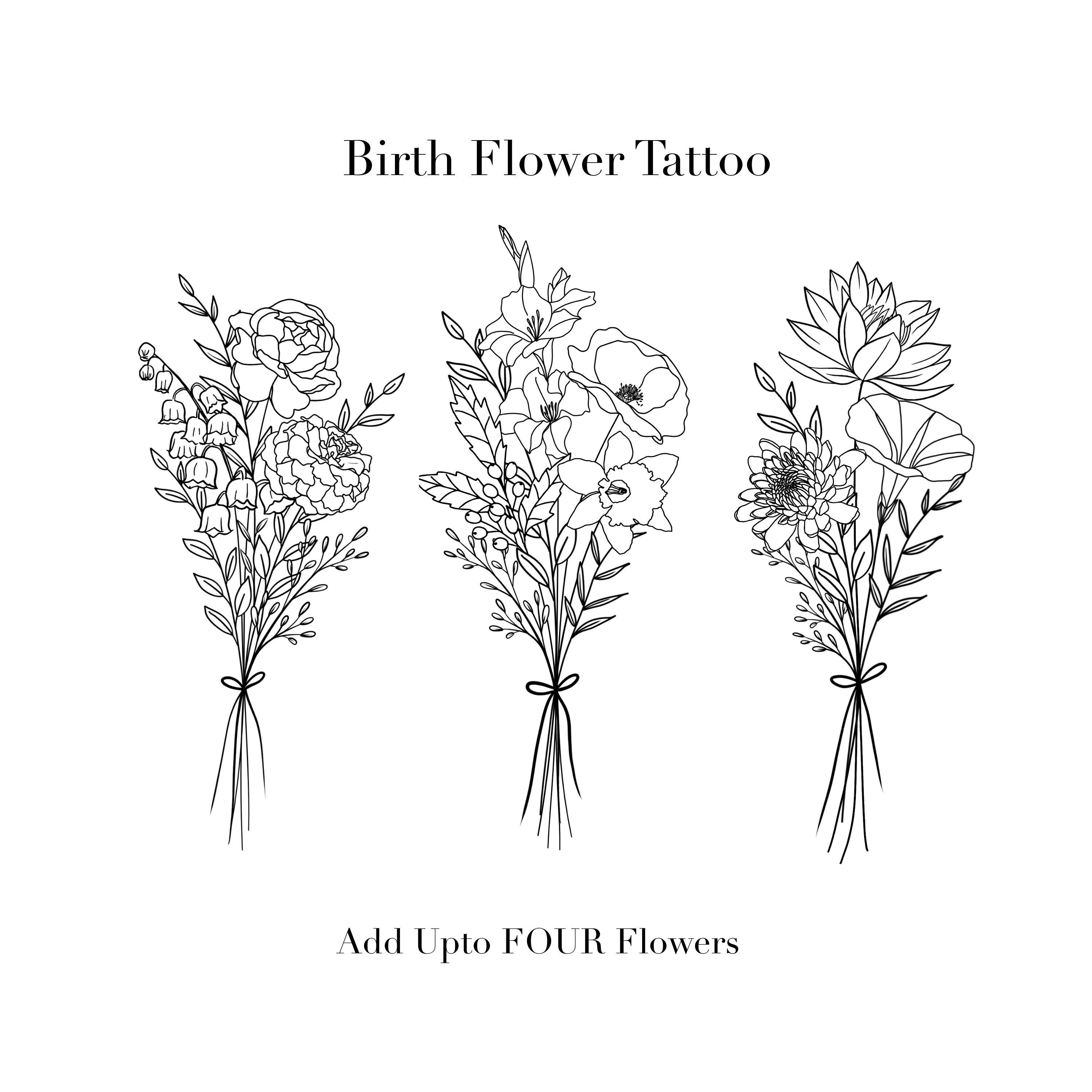 September Birth Flower Tattoos Design