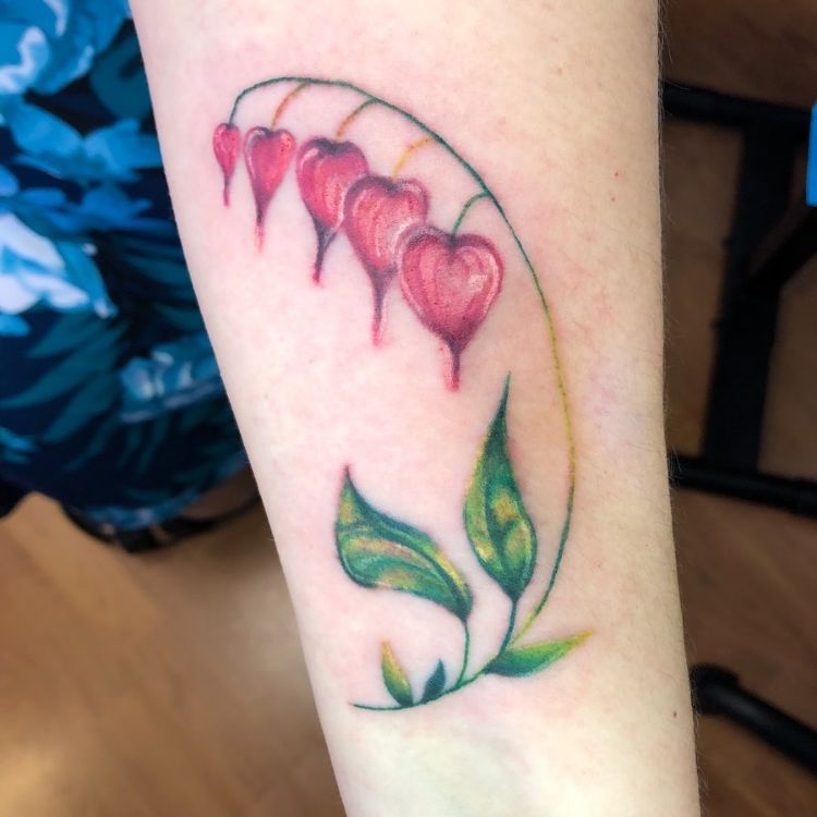 Simple Bleeding Heart Flower Tattoo By Shortcake Tattoogrid Net