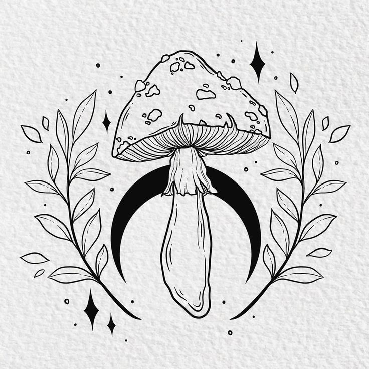 Simple Mushroom Tattoo Designs with Deep Meaning