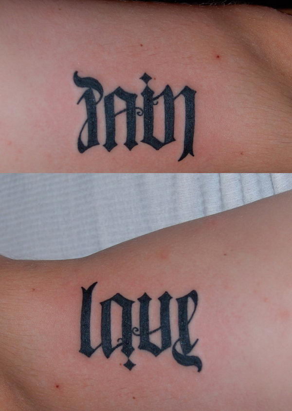 Sinner Saint Ambigram Tattoo Ideas Pinterest Fun I Love And Love