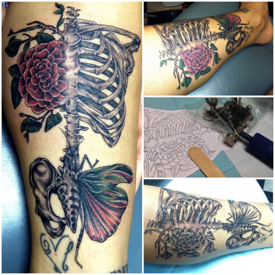 Skeleton Rib Cage Tattoo