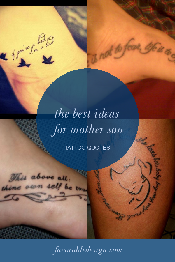 20 Heartwarming Son Mother Tattoo Quotes