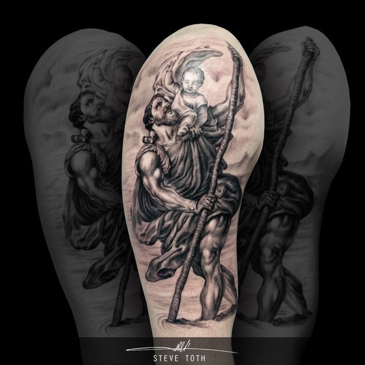 St Christopher Saint Christopher Tattoo Steve Toth St Christopher