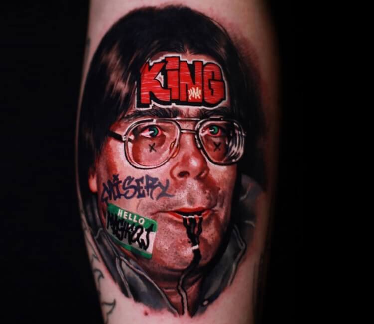 Stephen King Tattoo By Mashkow Tattoo Photo 30843