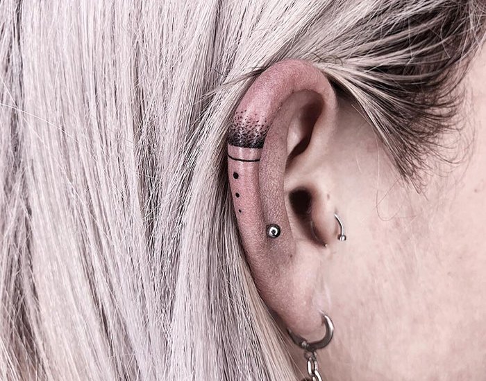 Stylish Ear Lobe Tattoo Tattoo Designs For Women