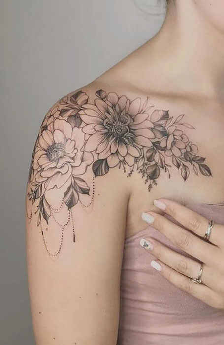 Sun Flower Tattoo On Shoulder Blade Best Tattoo Ideas Gallery