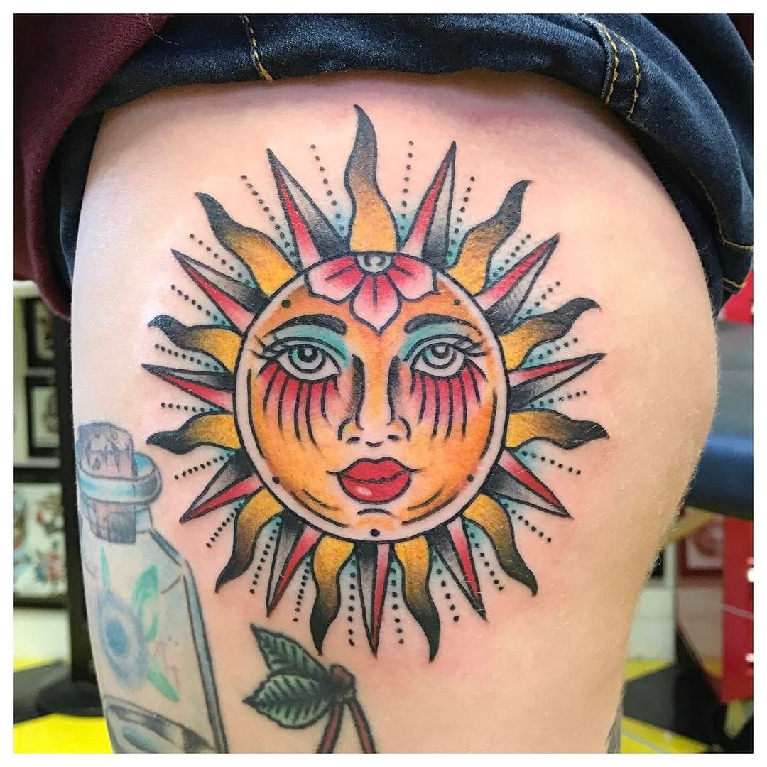 Sun Tattoo Traditional Wiki Tattoo