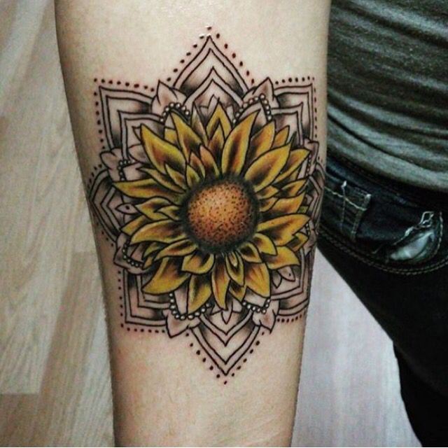 7 Sunflower Mandala Tattoo Designs to Inspire