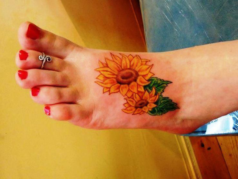 Sunflower Tattoo Foot Ideas Best Flower Site